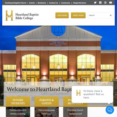 Screenshot of Heartland Baptist Bible College