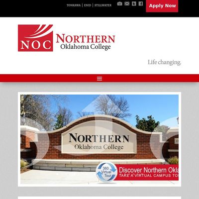 Screenshot of Northern Oklahoma College